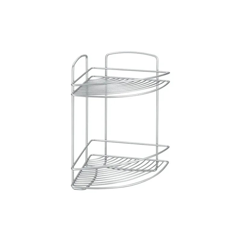 Oferta limitowana Dwupiętrowa narożna półka łazienkowa Metaltex Onda Corner Bonami