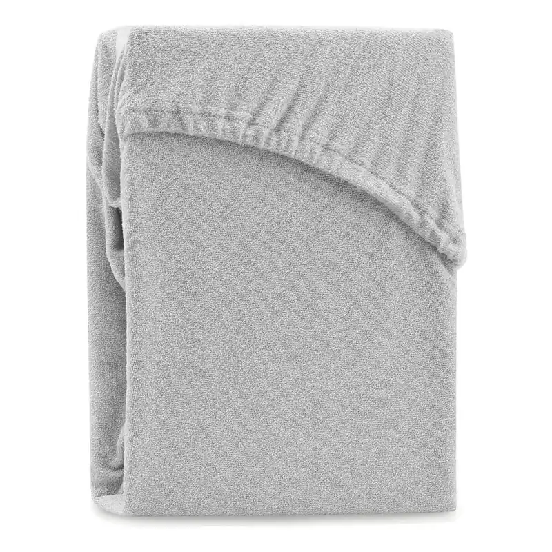 Zamów teraz Jasnoszare prześcieradło frotte z gumką 140x200 cm Ruby – Restilo Bonami