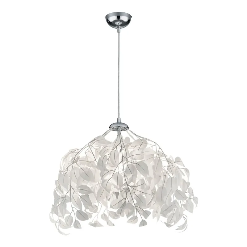 Biała lampa wisząca Reality Pendant Leavy, wys. 150 cm Bonami Tani