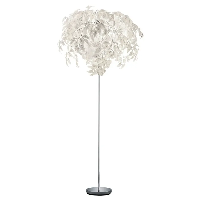 Zniżka Biała lampa stojąca Reality Leavy, wys. 180 cm Bonami