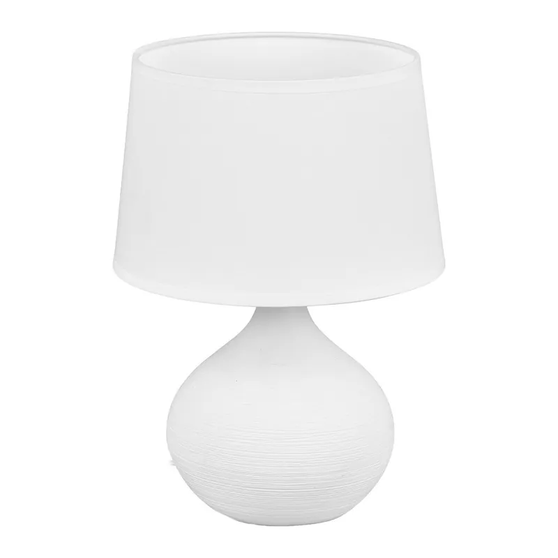 Biała lampa stołowa z ceramiki i tkaniny Reality Martin, wys. 29 cm Bonami Wybór klientów