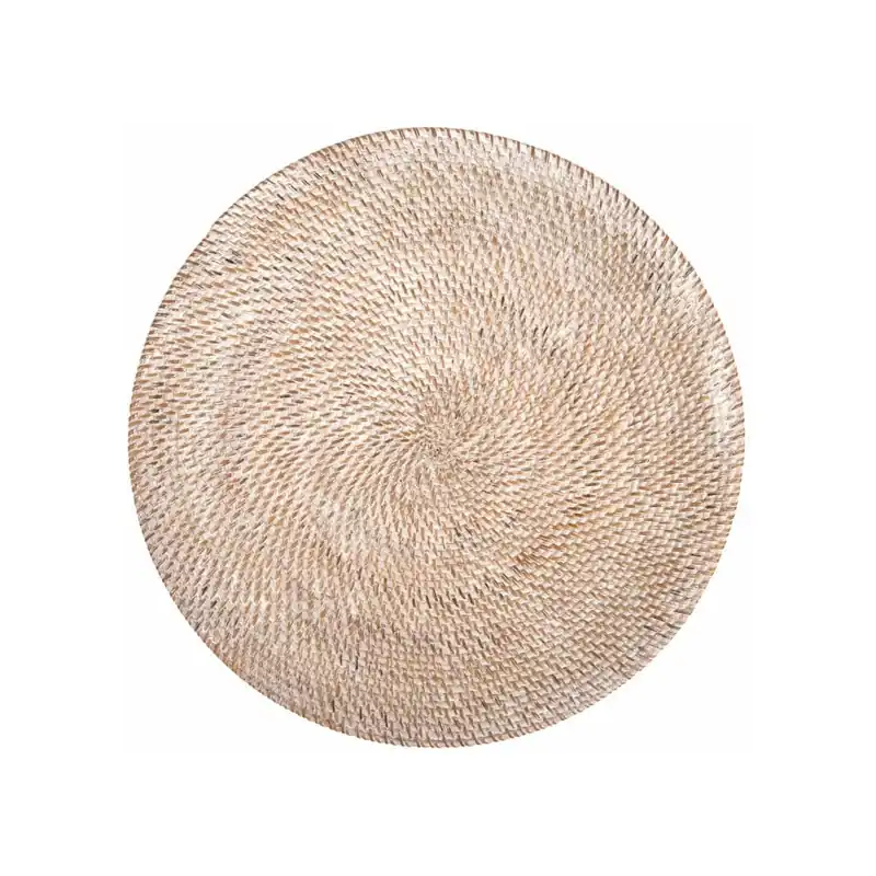 Biała rattanowa mata stołowa Tiseco Home Studio, ⌀ 36 cm Bonami Taniej