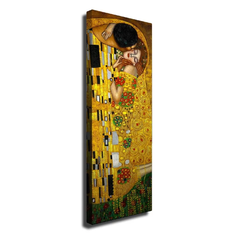 Oferta czasowa Reprodukcja obrazu na płótnie Gustav Klimt The Kiss, 30x80 cm Bonami