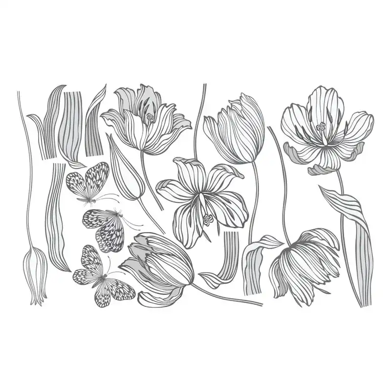 Komplet naklejek ściennych Ambiance Bright Tulips Bonami Kup online