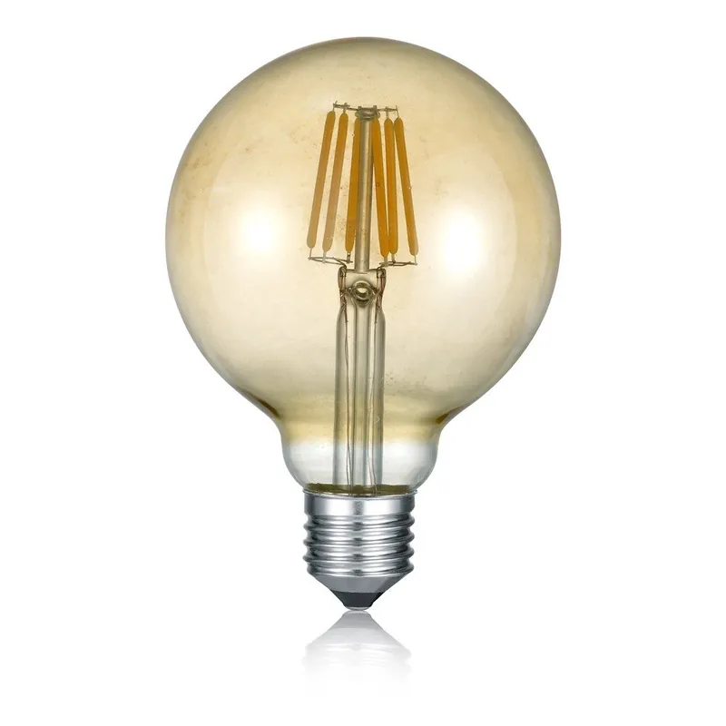 Żarówka LED/filamentowa z ciepłym światłem z gwintem E27, 6 W Globe – Trio Bonami Taniej