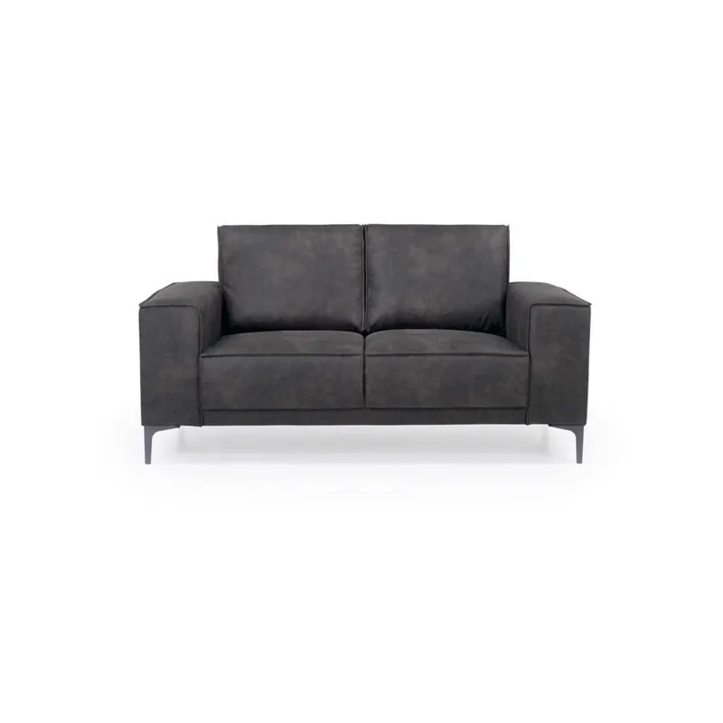 Antracytowa sofa z imitacji skóry 164 cm Copenhagen – Scandic Bonami Ograniczona ilość