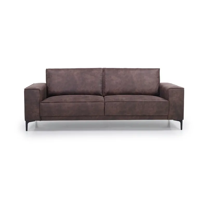 Brązowa sofa z imitacji skóry 224 cm Copenhagen – Scandic Bonami Niska cena