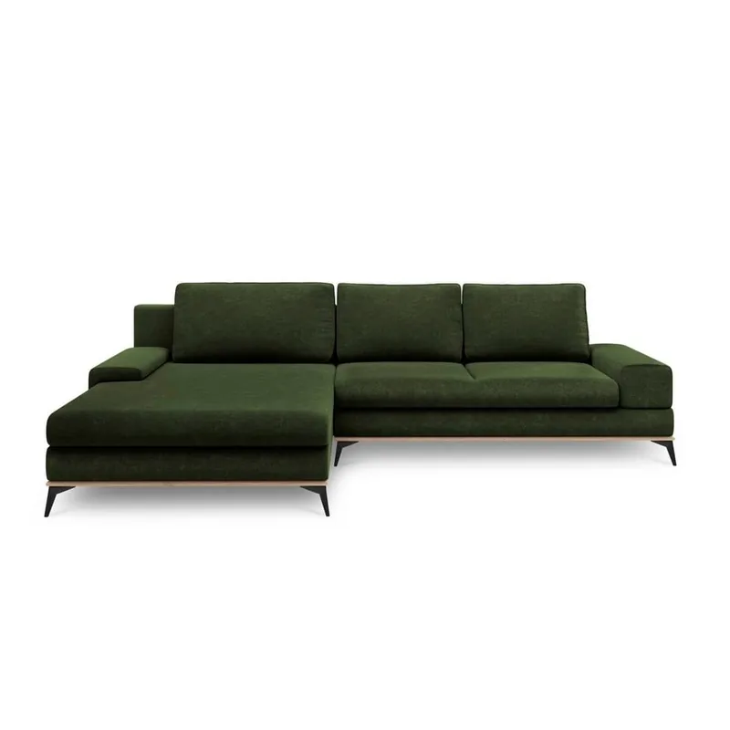 Hit sprzedaży Butelkowozielony rozkładany narożnik Windsor & Co Sofas Planet, lewostronny Bonami