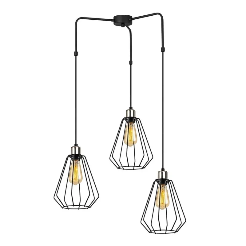 Czarna metalowa lampa wisząca Opviq lights Mathaios Bonami Rabat