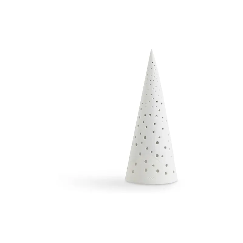 Biały świąteczny świecznik z porcelany kostnej Kähler Design Nobili, wys. 25,5 cm Bonami Oferta