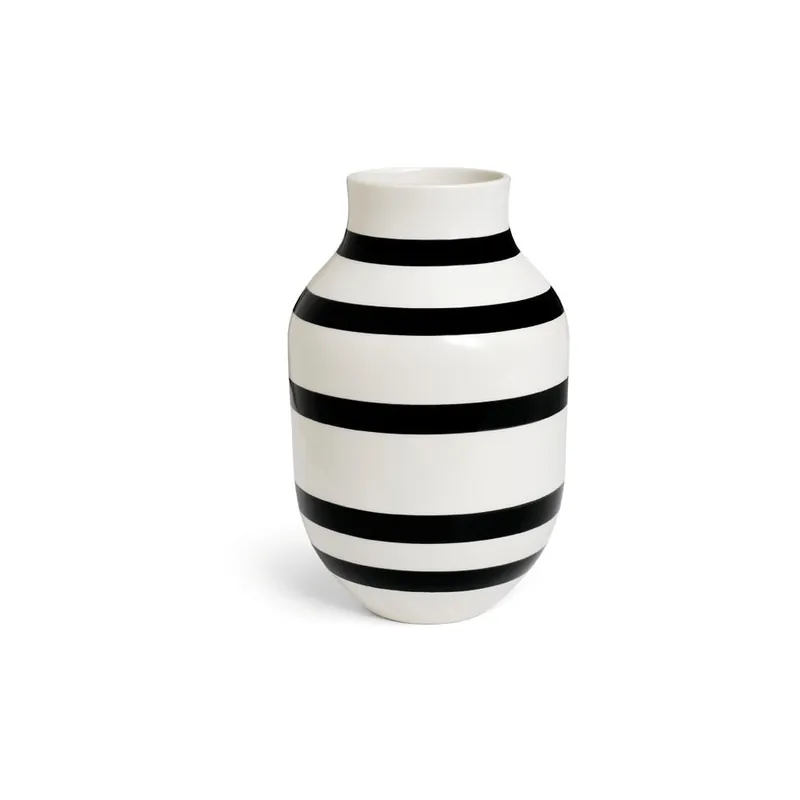 Darmowy zwrot Czarno-biały kamionkowy wazon Kähler Design Omaggio, wys. 30,5 cm Bonami