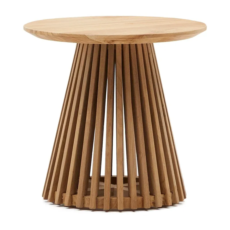 Stolik z drewna tekowego Kave Home Irune, ø 50 cm Bonami Cena promocyjna