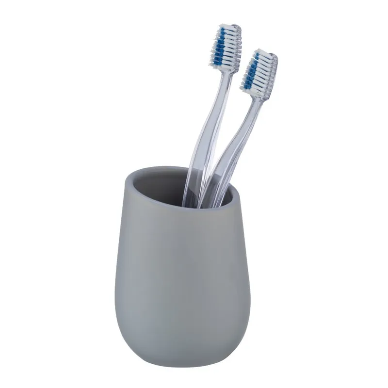 Szybka dostawa Szary ceramiczny kubek na szczoteczki Wenko Badi Bonami