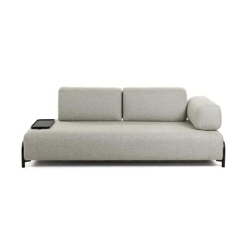 Szarobeżowa sofa z małym schowkiem Kave Home Compo Bonami Promocja