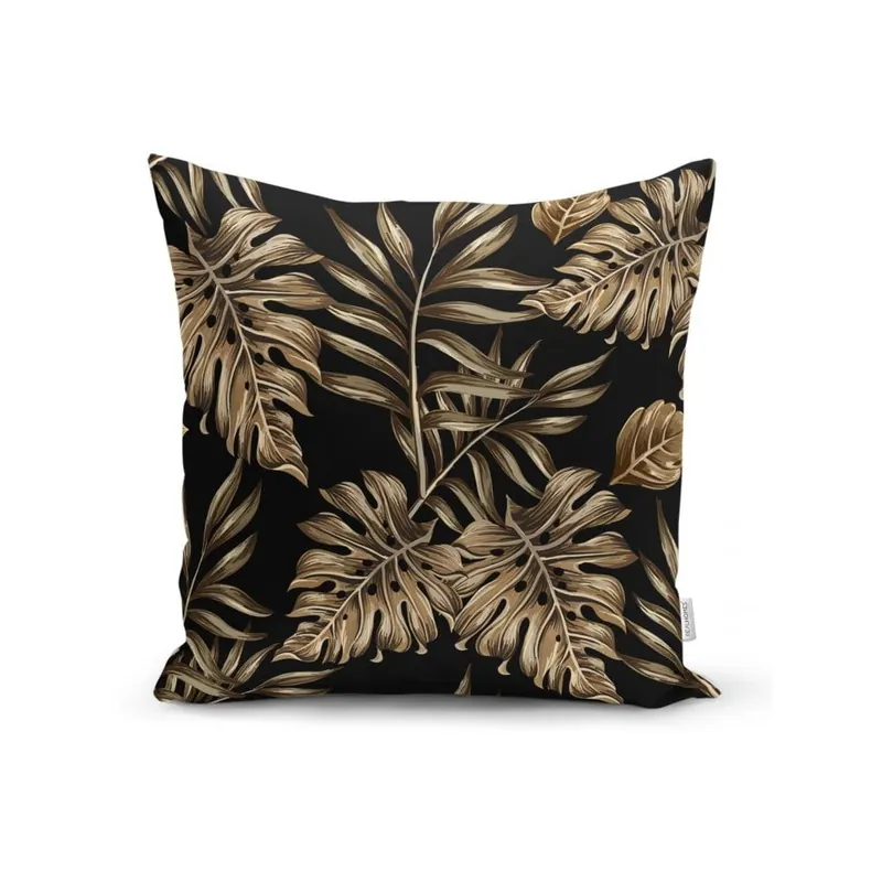 Poszewka na poduszkę Minimalist Cushion Covers Golden Leafes With Black BG, 45x45 cm Bonami Dostępne od ręki