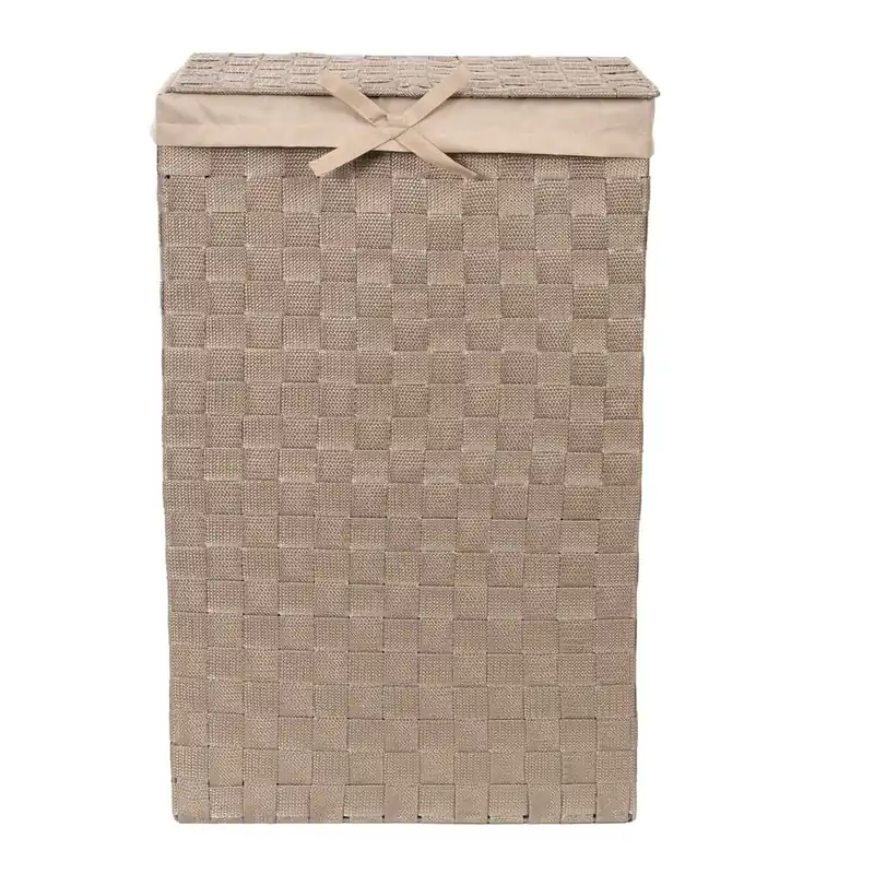 Brązowy kosz na pranie z pokrywką Compactor Laundry Basket Linen, wys. 60 cm Bonami Obniżka ceny