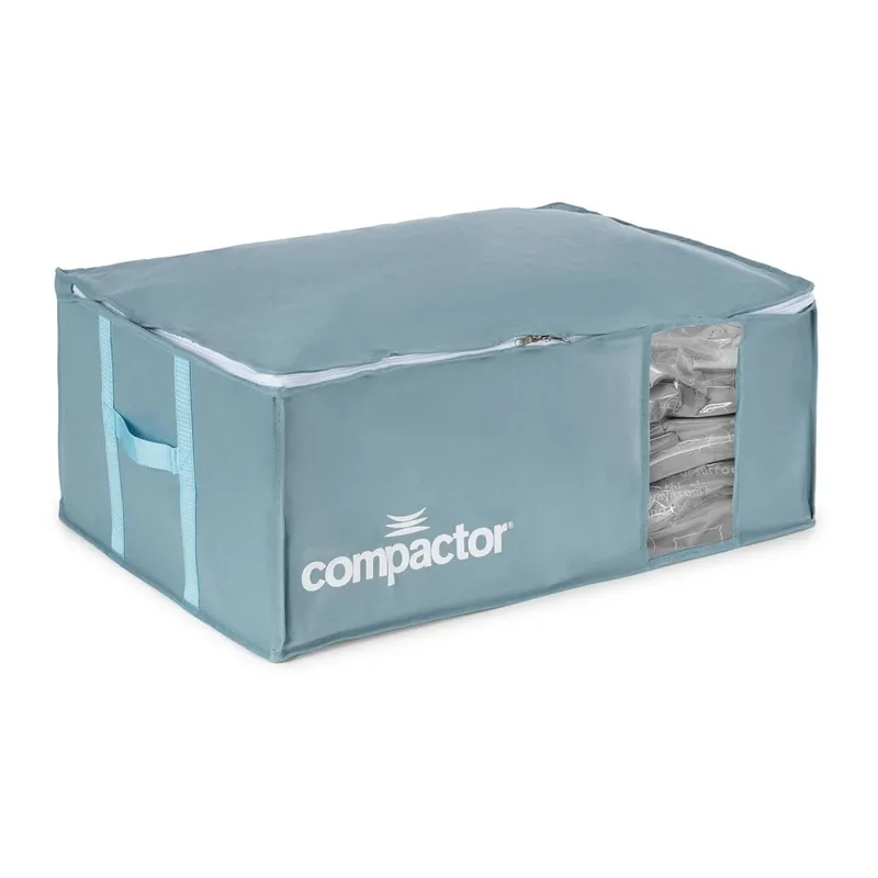 Wyjątkowa oferta Plastikowy pojemnik próżniowy do przechowywania ubrań 65x45x27 cm Blue Edition – Compactor Bonami