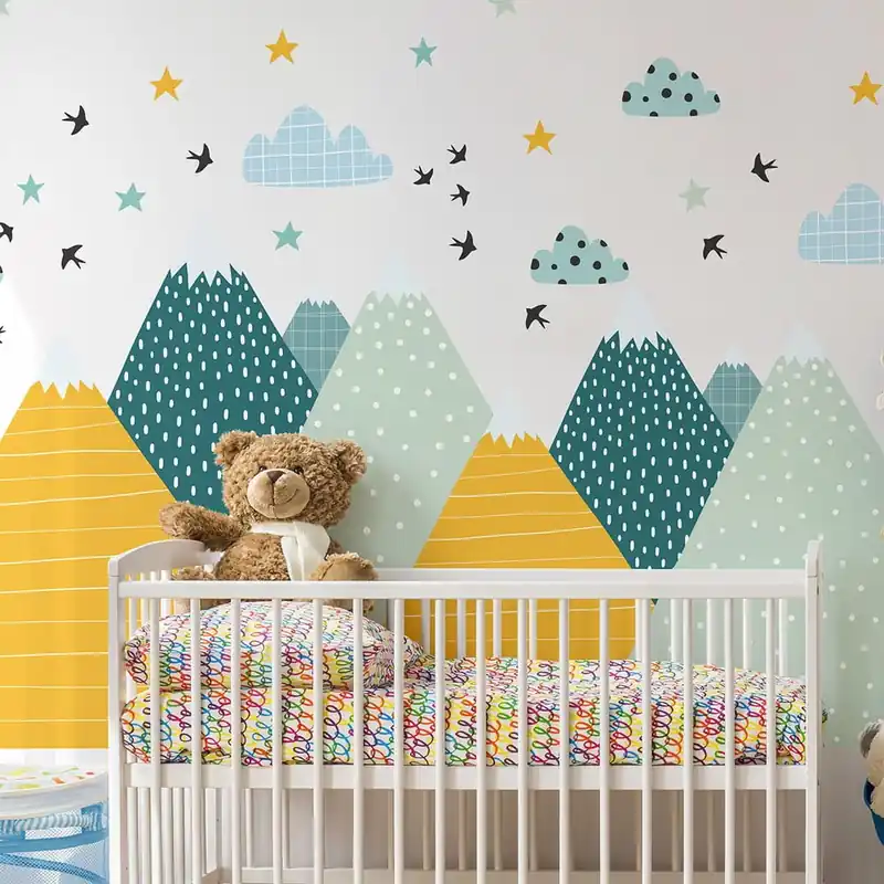 Naklejka ścienna Ambiance Giant Kid Sticker Scandinavian Mountains Ziska Bonami Tylko dziś