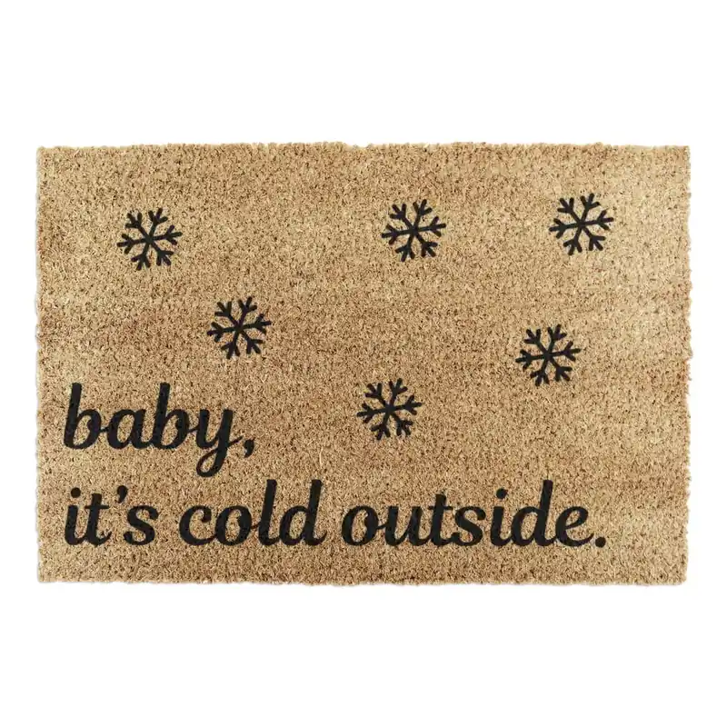 Wyprzedaż Wycieraczka ze świątecznym motywem z włókna kokosowego 40x60 cm Baby It‘s Cold Outside – Artsy Doormats Bonami