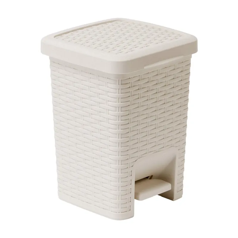 Taniej Kremowy kosz łazienkowy z pedałem Addis Rattan Pedal Bin Calico, 6 l Bonami