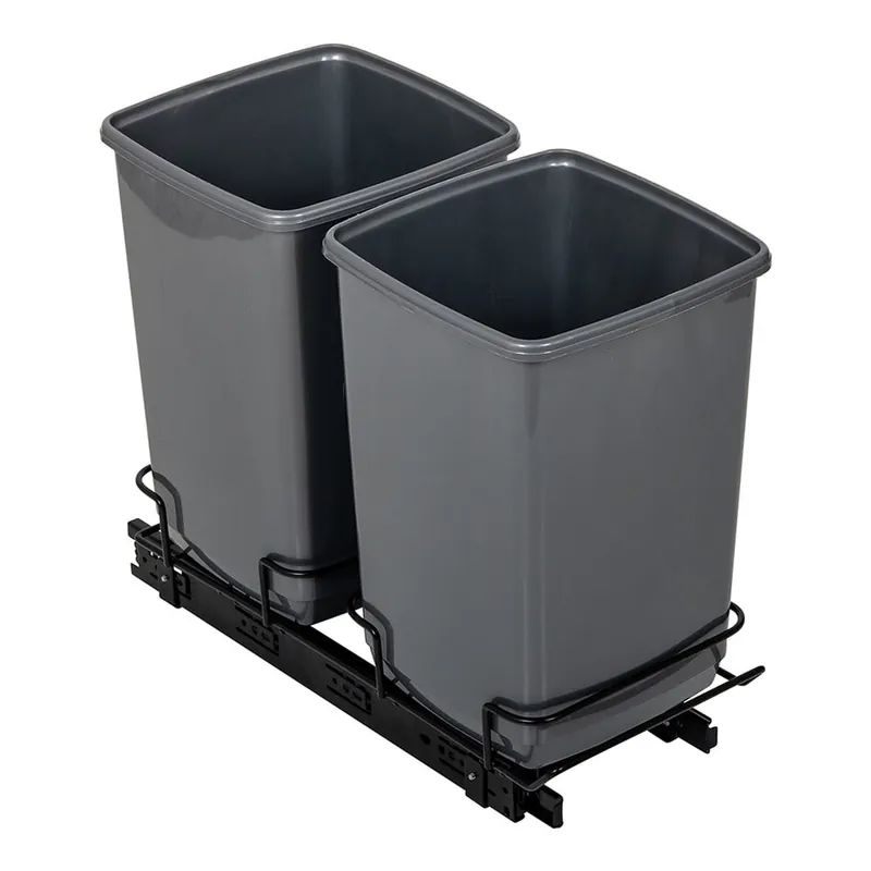Bezpieczne zakupy Zestaw 2 szarych koszy na śmieci Addis In-Cupboard Bin, 10 l Bonami