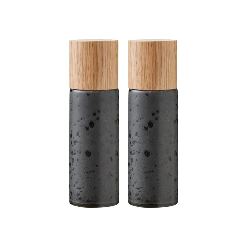 Czarny zestaw młynków do pieprzu i soli 2 szt. ceramiczny Gastro Black – Bitz Bonami Do wyczerpania zapasów