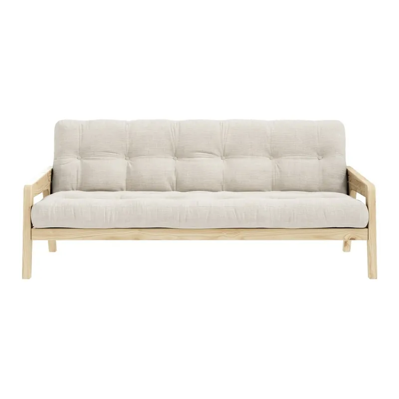 Sofa rozkładana ze sztruksową tapicerką Karup Design Grab Raw/Natural Bonami Sprawdź teraz
