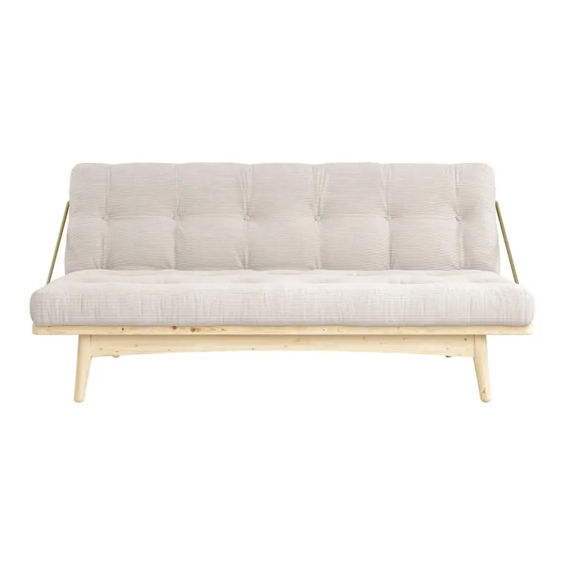 Darmowy zwrot Sofa rozkładana ze sztruksową tapicerką Karup Design Folk Raw/Natural Bonami