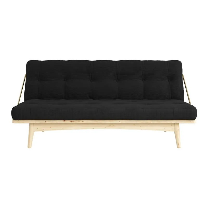 Sofa rozkładana ze sztruksową tapicerką Karup Design Folk Raw/Charcoal Bonami Nowość