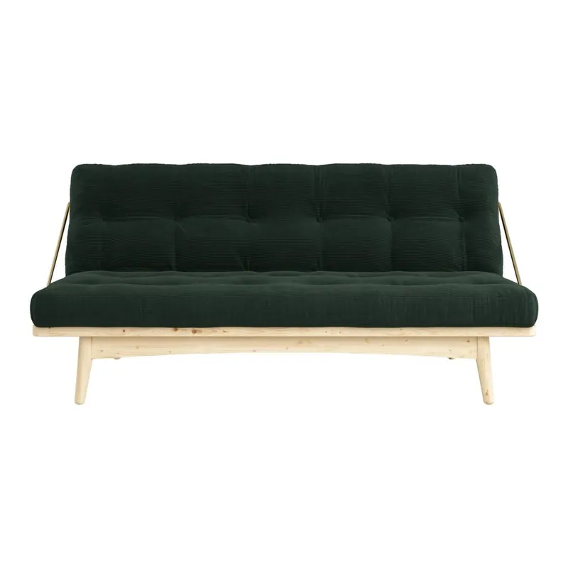 Sofa rozkładana ze sztruksową tapicerką Karup Design Folk Raw/Dark Green Bonami Dodaj do koszyka