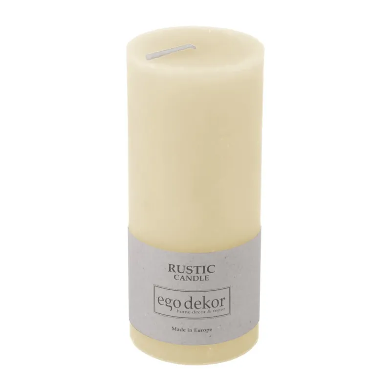 Śmietankowobiała świeczka Rustic candles by Ego dekor Rust, 58 h Bonami Ostatnia szansa