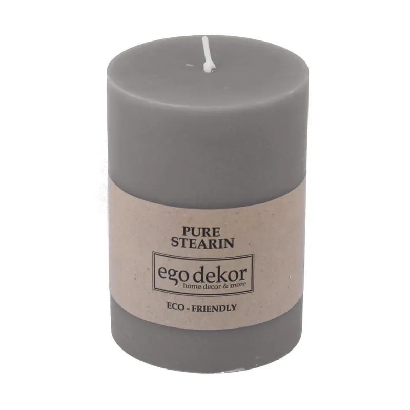 Najlepsza cena Szara świeczka Eco candles by Ego dekor Friendly, 37 h Bonami