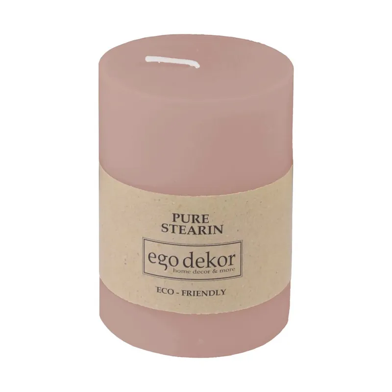 Cena promocyjna Jasnoróżowa świeczka Eco candles by Ego dekor Friendly, 37 h Bonami