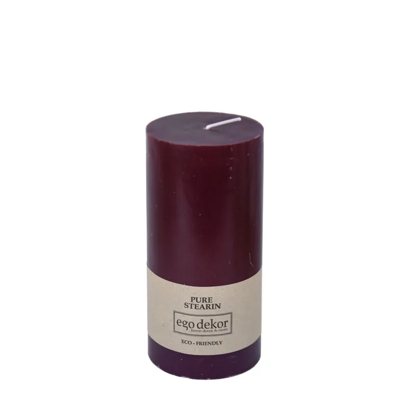Bordowa świeczka Eco candles by Ego dekor Friendly, 50 h Bonami Zamów teraz