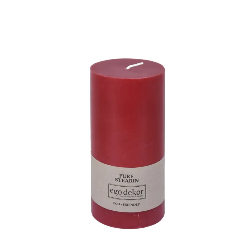Czerwona świeczka Eco candles by Ego dekor Friendly, 50 h Bonami Ostatnie sztuki