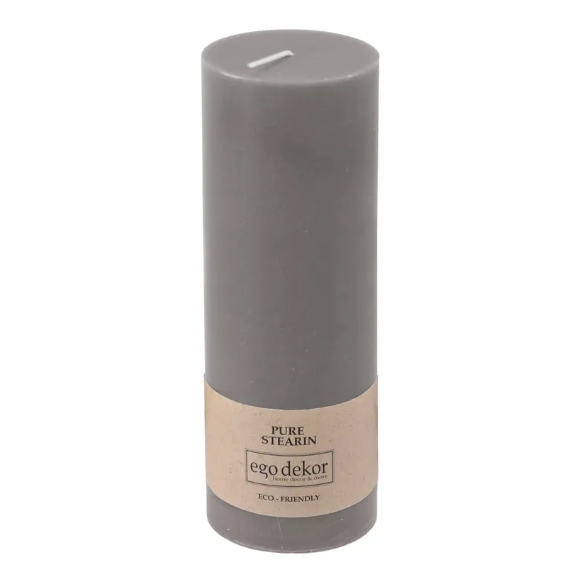 Szara świeczka Eco candles by Ego dekor Friendly, 60 h Bonami Bezpieczne zakupy
