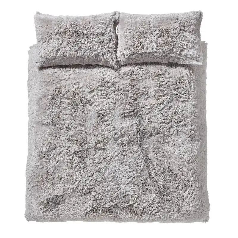 Nie przegap Jasnoszara pościel z mikropluszu Catherine Lansfield Cuddly, 135x200 cm Bonami