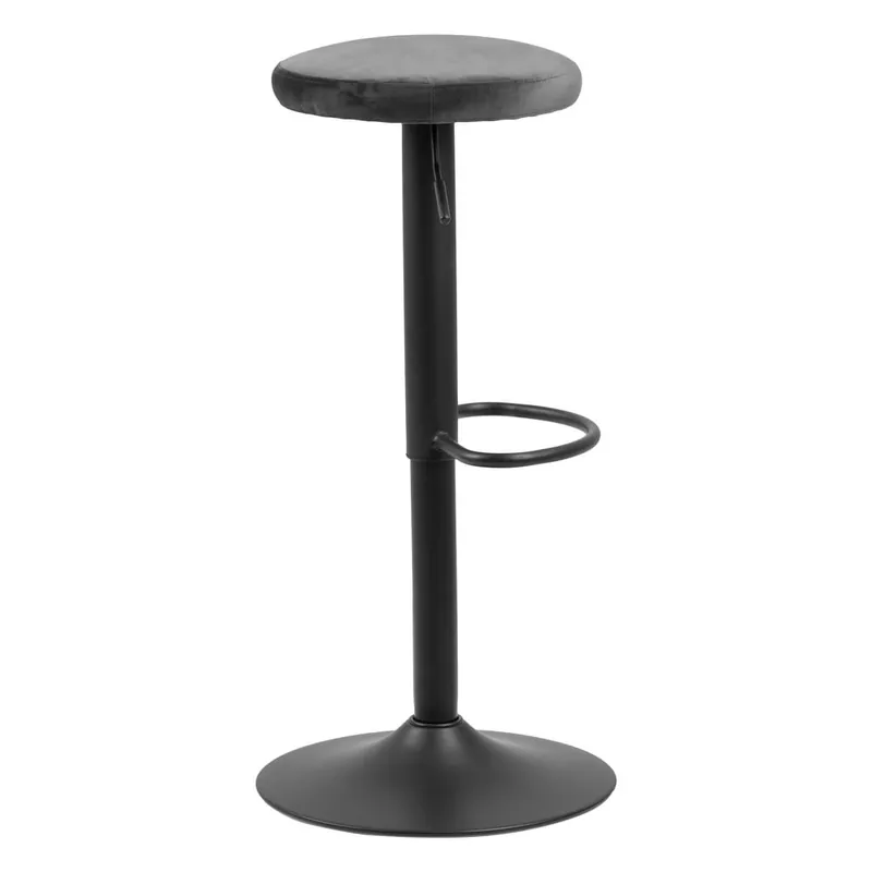 Szary tapicerowany hoker z regulowaną wysokością (wysokość siedziska 62 cm) Finch – Actona Bonami Kup online