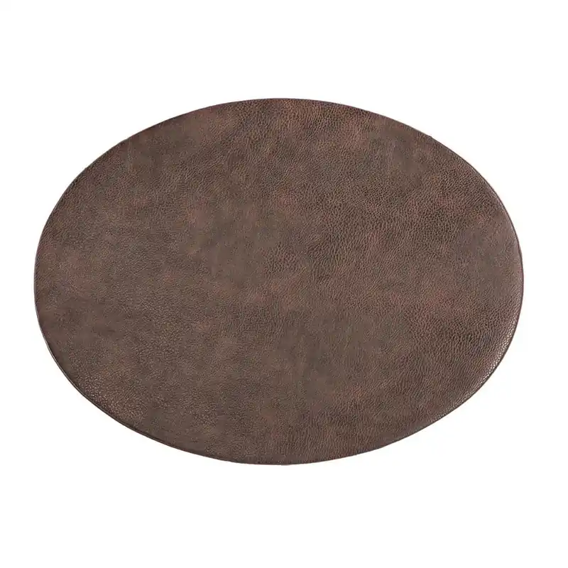 Ciemnobrązowa mata stołowa z imitacji skóry ZicZac Troja, 33x45 cm Bonami Wyjątkowa oferta