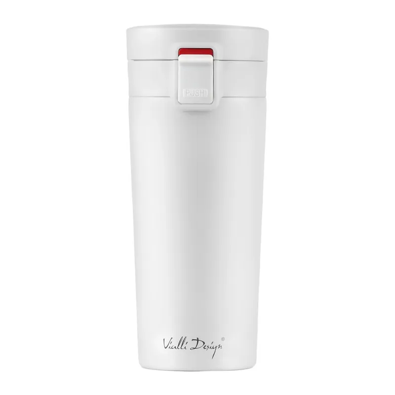 Hit cenowy Biały podróżny kubek termiczny Vialli Design Fuori, 400 ml Bonami