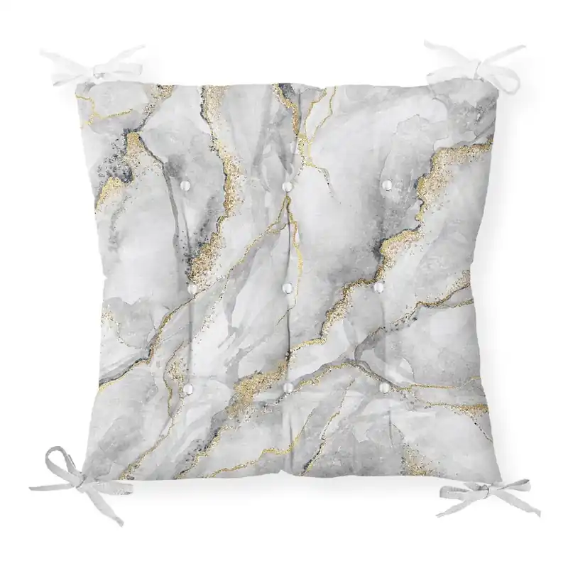 Poduszka na krzesło Minimalist Cushion Covers Marble Gray Gold, 40x40 cm Bonami Dostępne od ręki