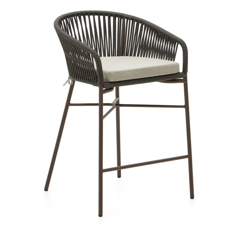 Zielony metalowy/tapicerowany hoker ogrodowy Yanet – Kave Home Bonami Premium