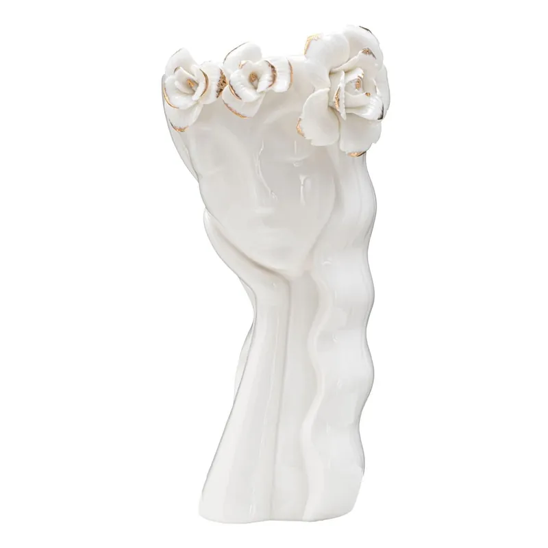 Biały porcelanowy wazon Mauro Ferretti Cute Woman Bonami Do wyczerpania zapasów
