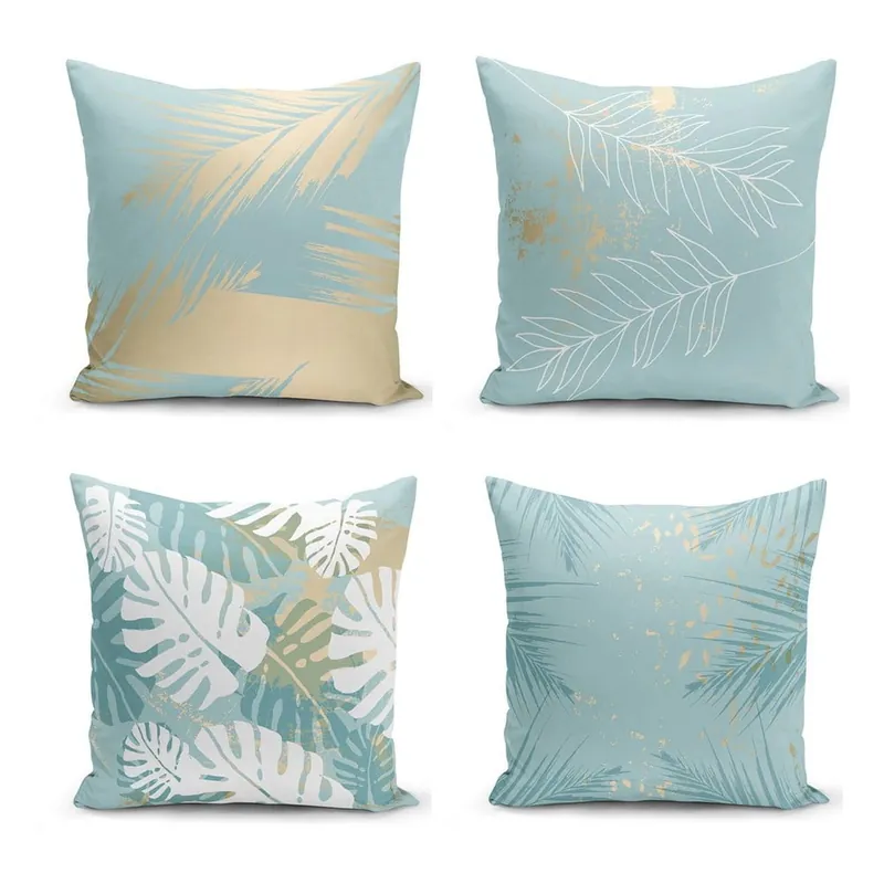 Zestaw 4 poszewek na poduszki Minimalist Cushion Covers Lagoon, 55x55 cm Bonami Oferta
