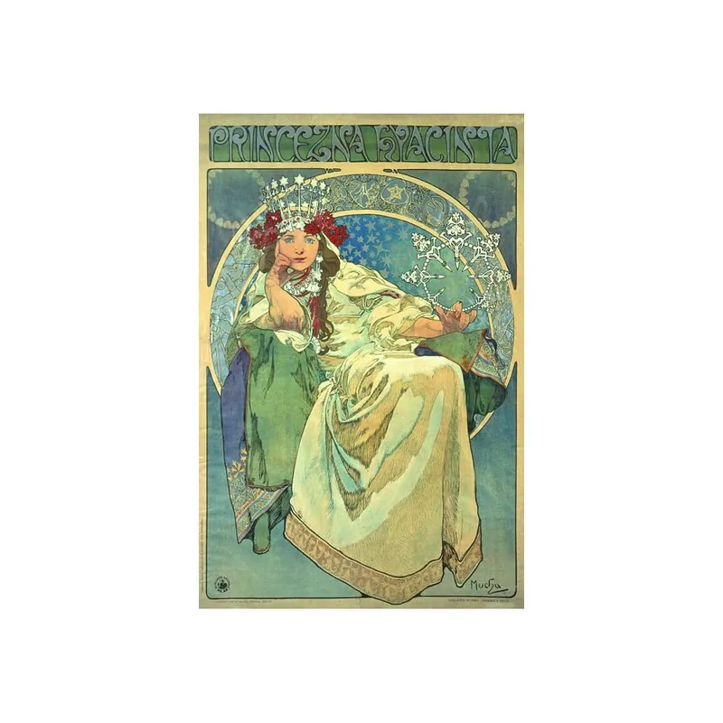 Bezpieczna płatność Reprodukcja obrazu Alfonsa Muchy Princess Hyazin – Fedkolor, 40x60 cm Bonami