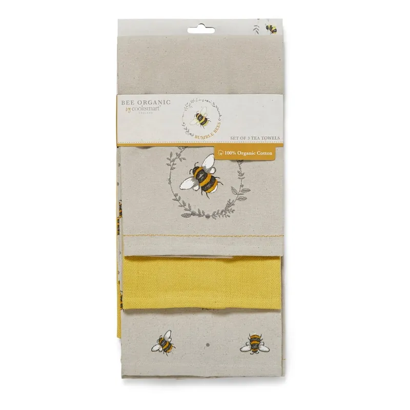 Oferta czasowa Bawełniane ścierki zestaw 3 szt. 45x65 cm Bumble Bees – Cooksmart ® Bonami