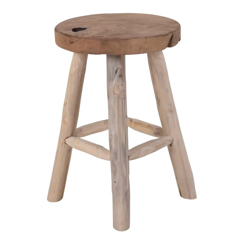 Ekspresowa dostawa Tekowy stołek z 4 nogami House Nordic Badia, ø 30 cm Bonami