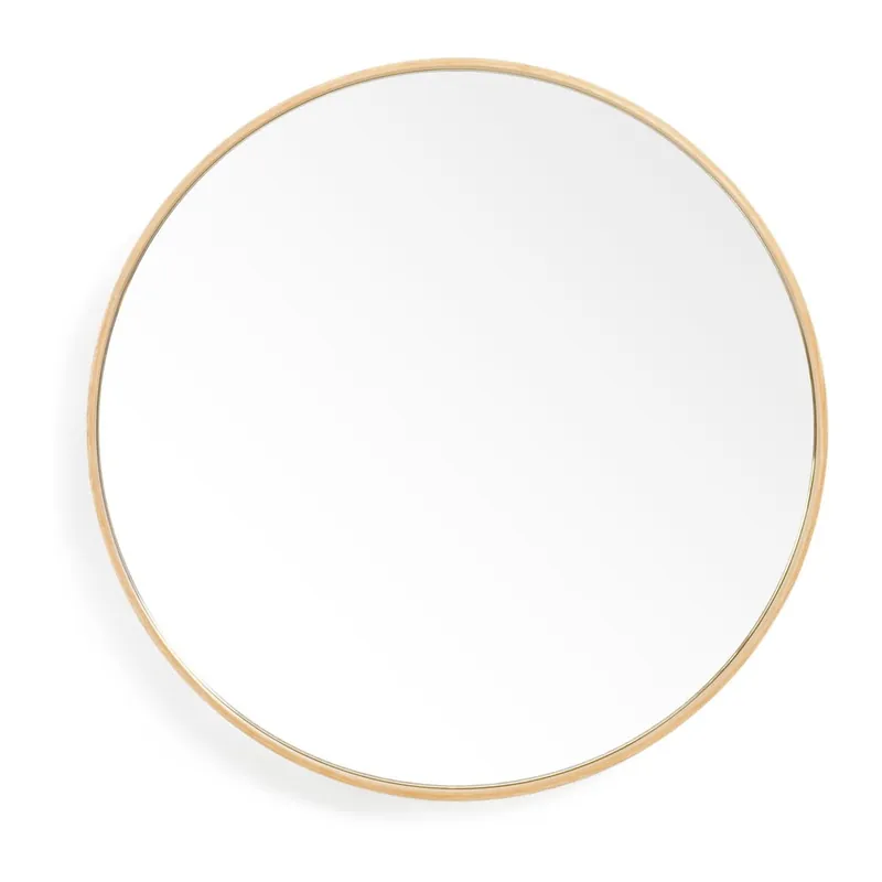 Lustro ścienne z ramą z drewna dębowego Wireworks Glance, ø 45 cm Bonami Zamów teraz
