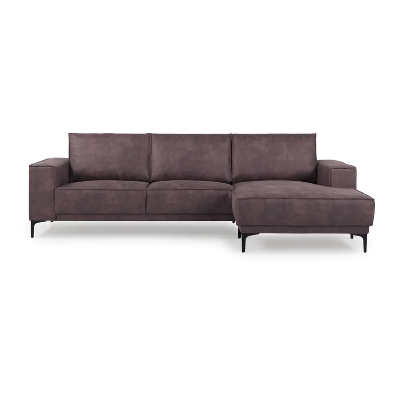 Bestseller Ciemnobrązowy narożnik z imitacji skóry (prawostronny) Copenhagen – Scandic Bonami