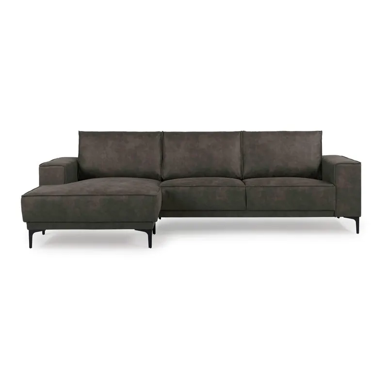 Antracytowy narożnik z imitacji skóry (lewostronny) Copenhagen – Scandic Bonami Oferta limitowana